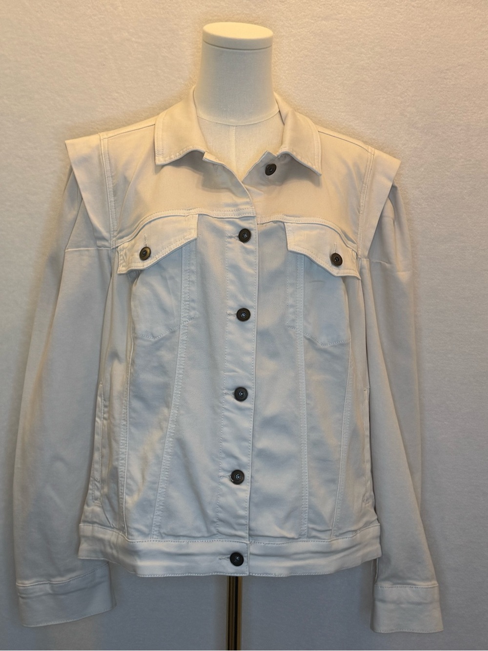 1. State Cream Cargo Utility Denim Jacket Casual Outdoors Layering Piece 1X